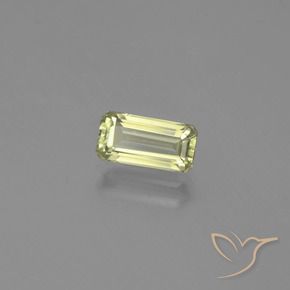 Diaspore Couleur Changeant Jaune clair naturelle Octogone / coupe Émeraude, 1.24 ct, VVS-VS