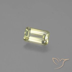 Diaspore Couleur Changeant Jaune clair naturelle Octogone / coupe Émeraude, 1.62 ct, VVS-VS