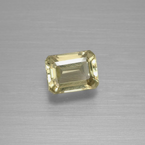 Diaspore Couleur Changeant Jaune doré clair naturelle Taille émeraude, 1.11 ct, VVS-VS
