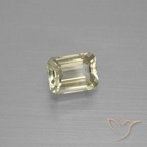 Diaspore Couleur Changeant Jaune clair naturelle Octogone / coupe Émeraude, 0.90 ct, VVS-VS