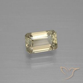 Diaspore Couleur Changeant Jaune doré clair naturelle Octogone / coupe Émeraude, 1.27 ct, VVS-VS