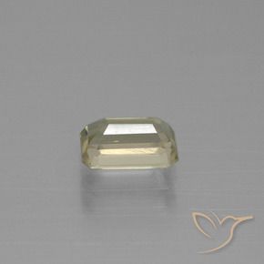 Diaspore Couleur Changeant Jaune doré clair naturelle Octogone / coupe Émeraude, 1.27 ct, VVS-VS