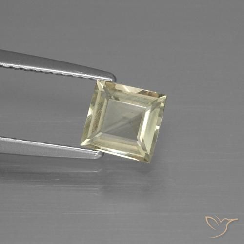 Diaspore Couleur Changeant Jaune doré clair naturelle Carré, 0.91 ct, VVS-VS