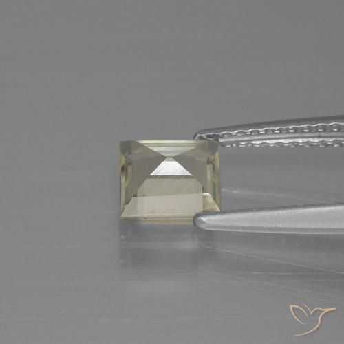 Diaspore Couleur Changeant Jaune doré clair naturelle Carré, 0.91 ct, VVS-VS