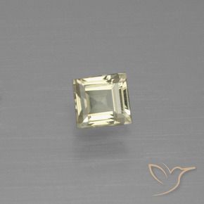 Diaspore Couleur Changeant Jaune doré clair naturelle Carré, 0.78 ct, VVS-VS