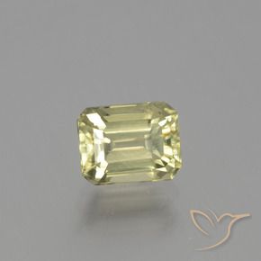 Diaspore Couleur Changeant Jaune moyen naturelle Octogone / coupe Émeraude, 1.21 ct, VS