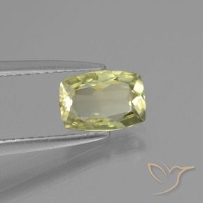 Diaspore Couleur Changeant Jaune moyen naturelle Coussin, 0.93 ct, VVS-VS