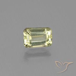 Diaspore Couleur Changeant Jaune doré clair naturelle Octogone / coupe Émeraude, 1.01 ct, VVS-VS