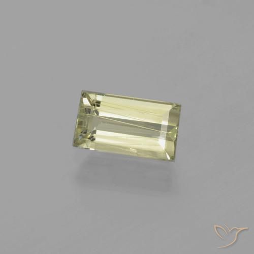 Diaspore Couleur Changeant Jaune très clair naturelle Baquette, 1.58 ct, VS