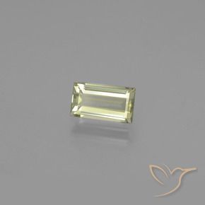 Diaspore à changement de couleur jaune naturelle baguette, 1,41 ct, VVS