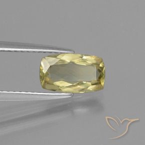 Diaspore Couleur Changeant Jaune très clair naturelle Coussin, 1.16 ct, VS
