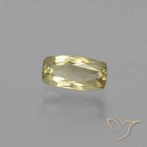 Diaspore à changement de couleur jaune naturelle coupe coussin, 1,44 ct, VVS-VS