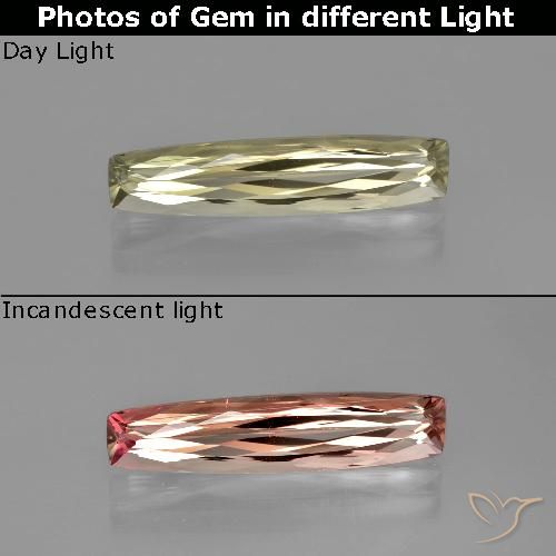3.88ct Naturel Jaune pâle Diaspore Couleur Changeant, Coussin, VS