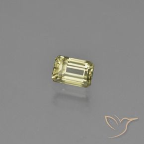 Diaspore Couleur Changeant Jaune clair naturelle Octogone / coupe Émeraude, 1.21 ct, VVS-VS