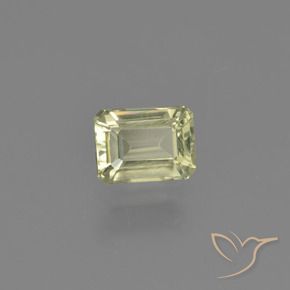 Diaspore Couleur Changeant Vert jaunâtre naturelle Octogone / coupe Émeraude, 0.91 ct, VVS-VS