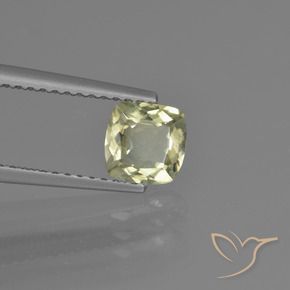 Diaspore Couleur Changeant Jaune clair naturelle Coussin, 0.74 ct, VVS-VS