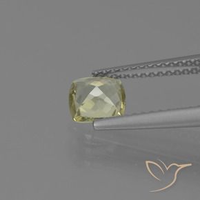 Diaspore Couleur Changeant Jaune clair naturelle Coussin, 0.74 ct, VVS-VS