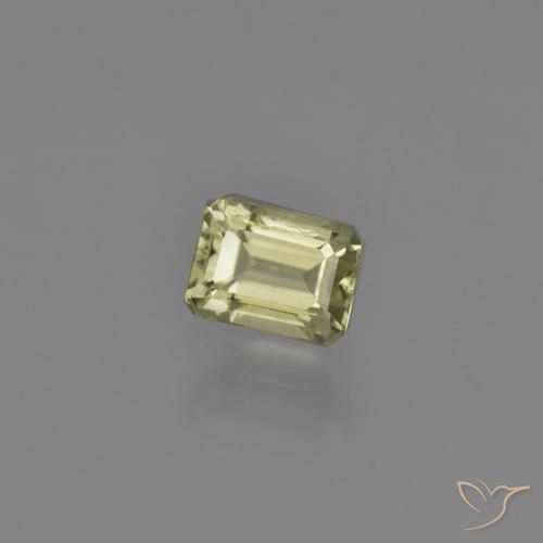 Diaspore Couleur Changeant Jaune moyen naturelle Octogone / coupe Émeraude, 1.04 ct, VS
