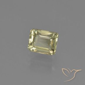 Diaspore Couleur Changeant Jaune clair naturelle Octogone / coupe Émeraude, 1.07 ct, VVS-VS