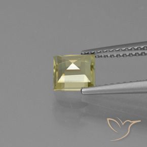 Diaspore Couleur Changeant Jaune pâle naturelle Carré, 1.01 ct, VVS-VS