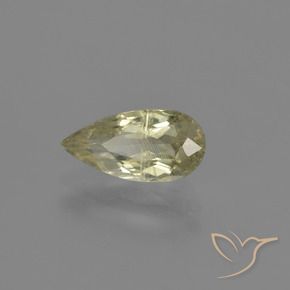 Diaspore Couleur Changeant Jaune brunâtre naturelle En forme de poire, 1.36 ct, VS-SI
