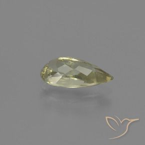 Diaspore Couleur Changeant Jaune brunâtre naturelle En forme de poire, 1.36 ct, VS-SI