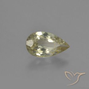 Diaspore Couleur Changeant Jaune clair naturelle En forme de poire, 1.37 ct, VS-SI