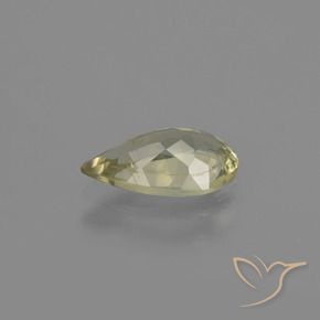 Diaspore Couleur Changeant Jaune clair naturelle En forme de poire, 1.37 ct, VS-SI