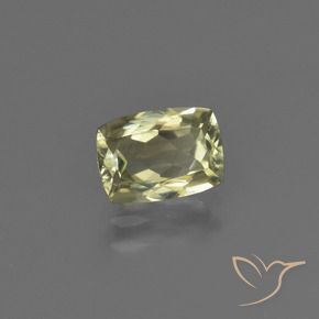Diaspore Couleur Changeant Jaune pâle naturelle Coussin, 1.08 ct, VS