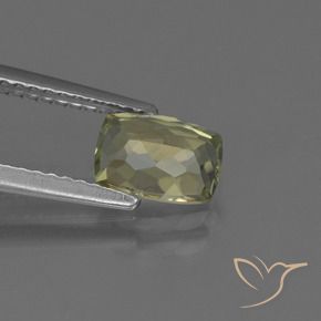 Diaspore Couleur Changeant Jaune pâle naturelle Coussin, 1.08 ct, VS