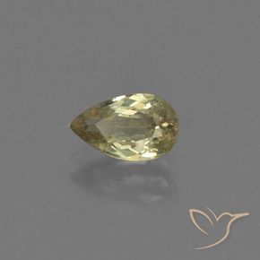Diaspore Couleur Changeant Jaune brunâtre naturelle En forme de poire, 0.92 ct, VS