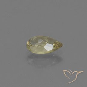 Diaspore Couleur Changeant Jaune brunâtre naturelle En forme de poire, 0.92 ct, VS