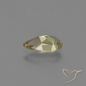 Diaspore Couleur Changeant Jaune terreux naturelle En forme de poire, 0.86 ct, VS-SI