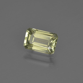Diaspore à changement de couleur jaune naturelle taille émeraude, 0,97 ct, VVS-VS