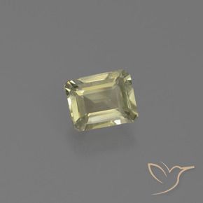 Diaspore Couleur Changeant Jaune pâle naturelle Octogone / coupe Émeraude, 0.65 ct, VS