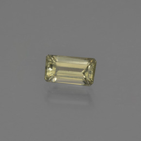 Diaspore à changement de couleur jaune naturelle taille émeraude, 0,76 ct, VS