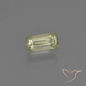 Diaspore Couleur Changeant Vert jaunâtre naturelle Octogone / coupe Émeraude, 0.72 ct, VS