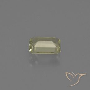 Diaspore Couleur Changeant Vert jaunâtre naturelle Taille émeraude, 0.79 ct, VVS-VS