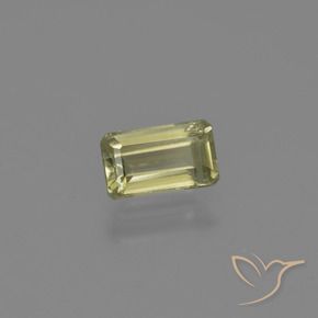 Diaspore Couleur Changeant Vert jaunâtre naturelle Octogone / coupe Émeraude, 0.70 ct, VS
