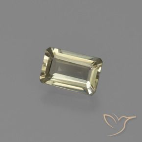 Diaspore à changement de couleur jaune naturelle taille émeraude, 0,83 ct, VVS-VS