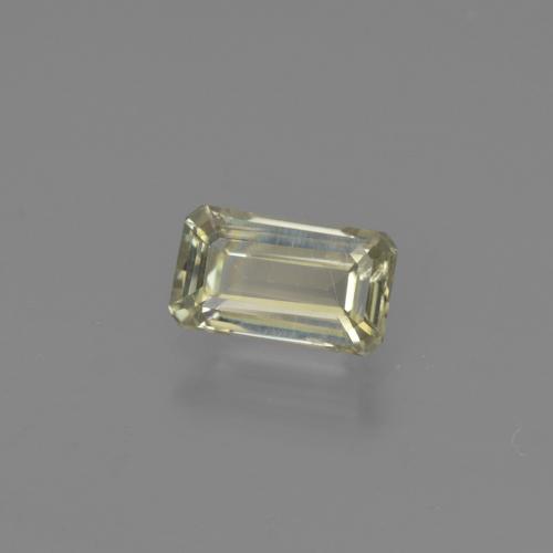 Diaspore à changement de couleur jaune naturelle taille émeraude, 0,86 ct, VS