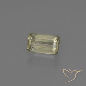Diaspore Couleur Changeant Jaune clair naturelle Octogone / coupe Émeraude, 0.87 ct, SI