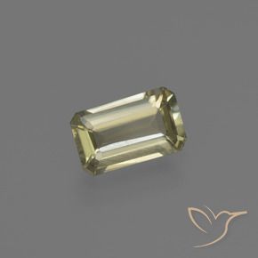 Diaspore Couleur Changeant Jaune clair naturelle Octogone / coupe Émeraude, 0.81 ct, VS