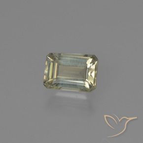 Diaspore Couleur Changeant Jaune pâle naturelle Octogone / coupe Émeraude, 0.82 ct, VS