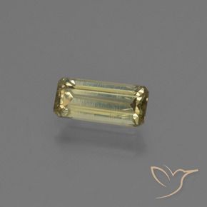 Diaspore Couleur Changeant Jaune moyen naturelle Octogone / coupe Émeraude, 0.91 ct, VS