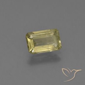 Diaspore Couleur Changeant Jaune pâle naturelle Octogone / coupe Émeraude, 0.97 ct, VS-SI