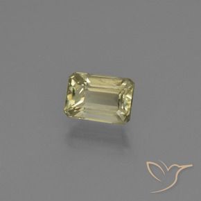 Diaspore Couleur Changeant Jaune clair naturelle Octogone / coupe Émeraude, 0.91 ct, VS