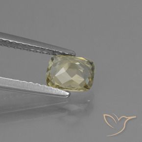 Diaspore Couleur Changeant Jaune moelleux naturelle Coussin, 0.88 ct, VS