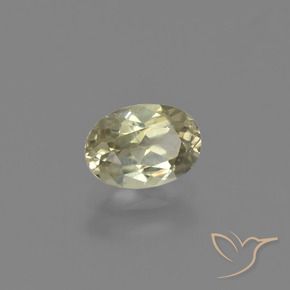 Diaspore Couleur Changeant Jaune clair naturelle ovale, 0.73 ct, VS