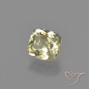 Diaspore Couleur Changeant Jaune très clair naturelle Coupe coussin, 0.89 ct, VVS-VS